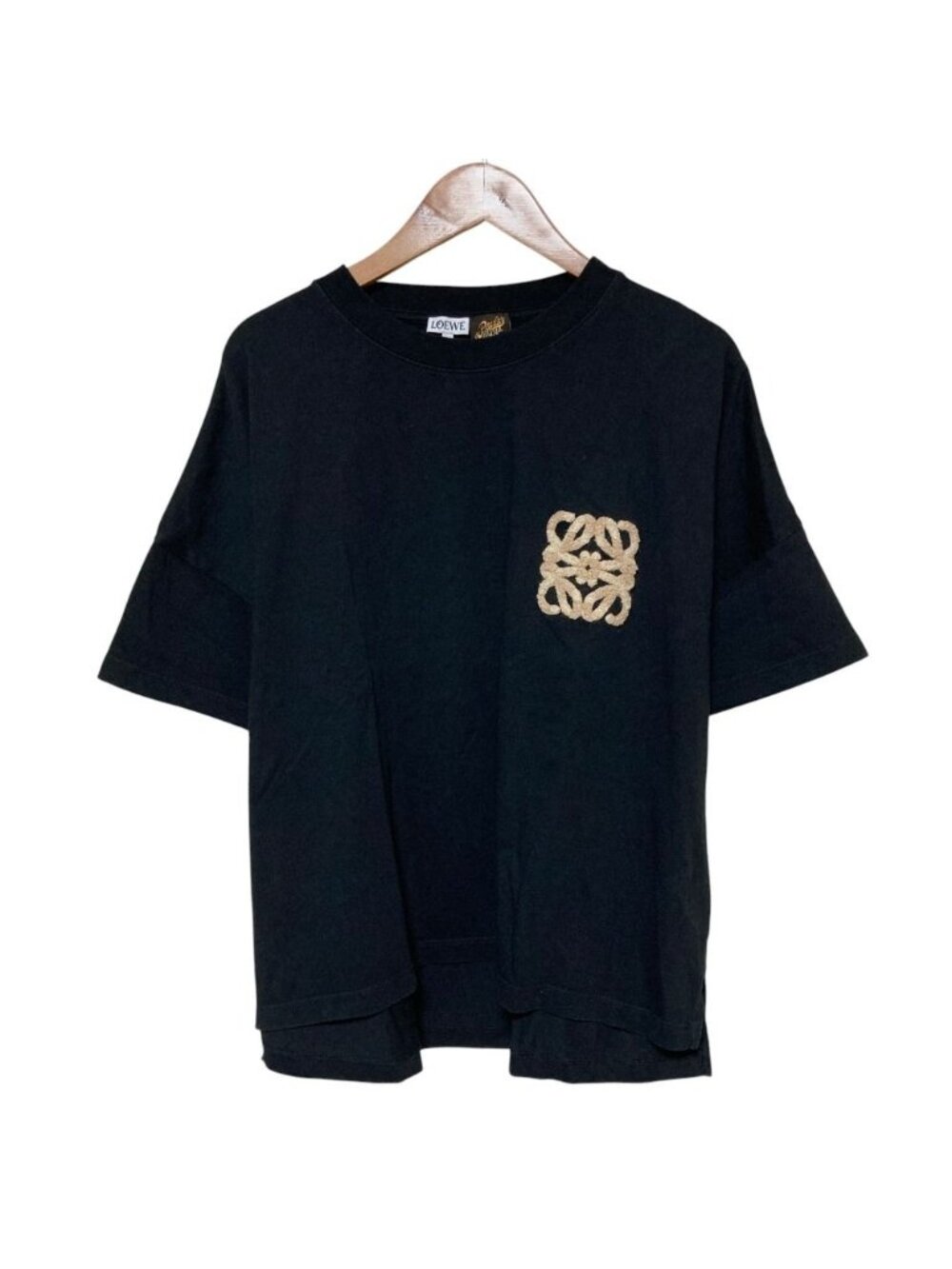 Loewe Boxy Fit Anagram Embroidery T-Shirt Black